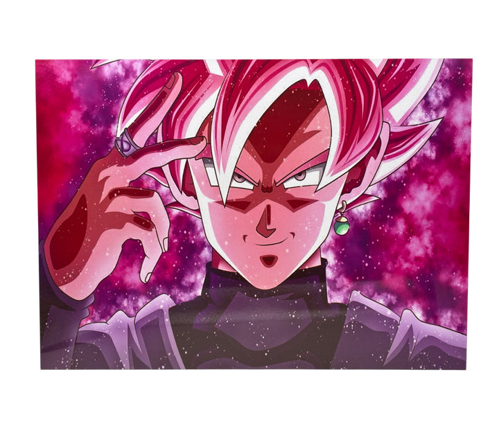 Goku Black Rosé Metal Wall Art – Dragon Ball Super Anime Metal Wall Decor