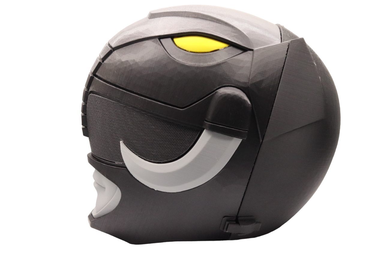 3D Printed MMPR Black Ranger Helmet – Mighty Morphin Power Rangers Cosplay
