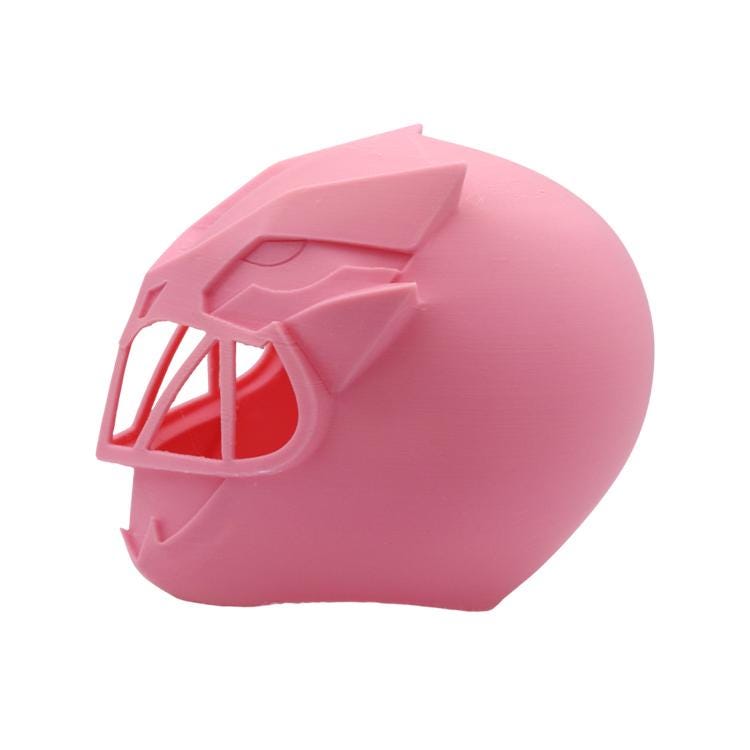 Pink Dino Fury Ranger Helmet