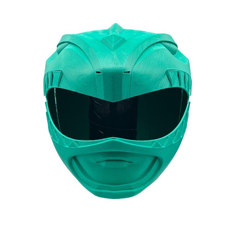 Green and White Ranger Helmet Kit