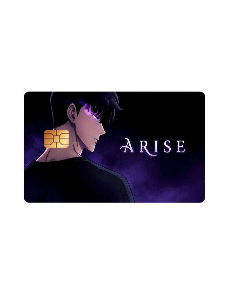 Solo Leveling Sung Jin-Woo Holographic Credit Card Skin – Anime Debit & Credit Card Vinyl Sticker