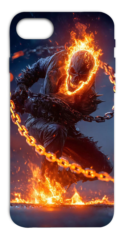 Sublimation Printed iPhone Case – Ghost Rider Design