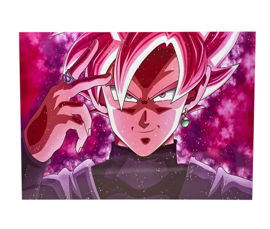 Goku Black Rosé Metal Wall Art – Dragon Ball Super Anime Metal Wall Decor