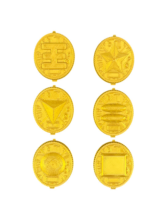 3D Printed Zeo Power Coins – Lightning Collection Morpher Compatible Power Rangers Zeo