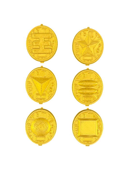 3D Printed Zeo Power Coins – Lightning Collection Morpher Compatible Power Rangers Zeo