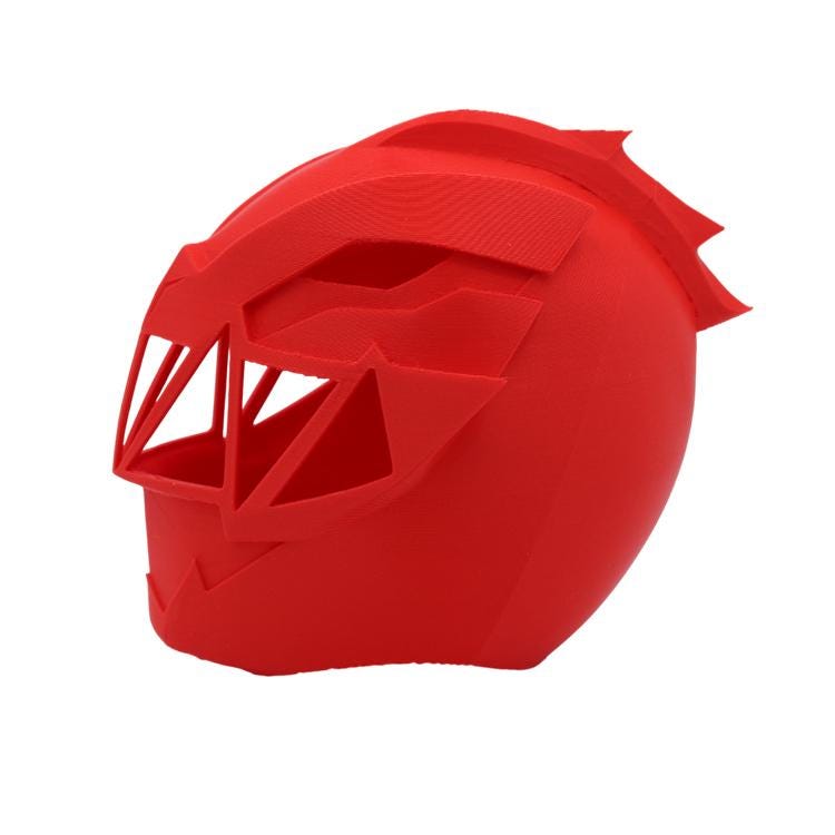 Red Dino Fury Ranger Helmet