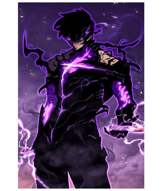 Sung Jinwoo Metal Wall Art – Solo Leveling Anime Metal Wall Decor